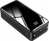 Powerbanki - Wydajny Powerbank 50000mAh Szybkie Ładowanie Latarka Kolor Czarny - miniaturka - grafika 1