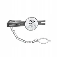 Spinki do mankietów i krawatów - Kot Japanese Bobtail Spinka do krawata łańcuszek - miniaturka - grafika 1