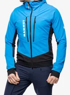 Kurtki męskie - Kurtka softshell Mammut Aenergy SO Hybrid Hooded Jacket - glacier blue/black - miniaturka - grafika 1