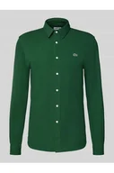 Koszule męskie - Koszula casualowa o kroju slim fit z fakturą - Lacoste - miniaturka - grafika 1