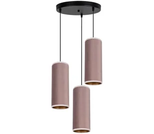 Żyrandol na lince AVALO 3xE27/60W/230V śr. 35 cm różowy - Lampy sufitowe - miniaturka - grafika 1