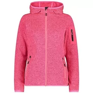 Kurtki damskie - CMP damska kurtka Knit-Tech ze stałym kapturem, połysk-Antracyt, 44 - miniaturka - grafika 1