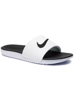 Klapki i japonki damskie - Nike Klapki Kawa Slide (GS/PS) 819352 100 Biały - grafika 1