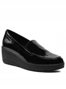 GEOX ILDE PÓŁBUTY CZARNE NA KOTURNIE 36 ŻNV - Półbuty damskie - miniaturka - grafika 1