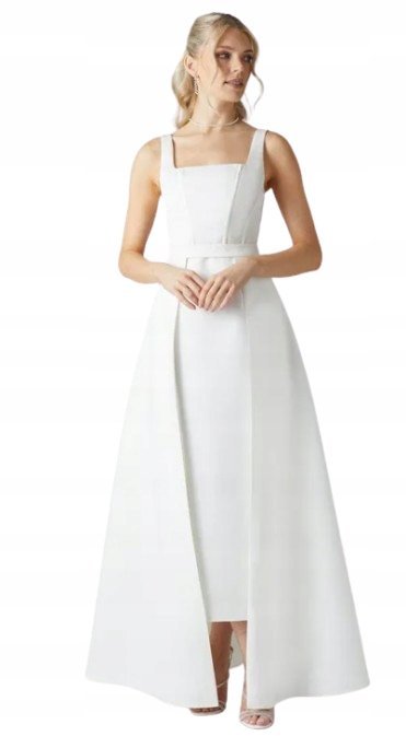 Coast Biała Suknia Ślubna Lini A Z Szerokimi Ramiączkami 46 1Hkg