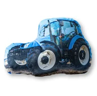 Kołdry i poduszki dla dzieci - Poduszka przytulanka Kształtka 33x22 Traktor niebieska - miniaturka - grafika 1