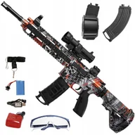 Zabawki militarne - Karabin Na Kulki Żelowe Pistolet Automat Dwa Magazynki Graffiti Kulki Wodne - miniaturka - grafika 1