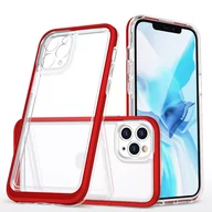 Etui i futerały do telefonów - Clear 3in1 etui do iPhone 11 Pro Max żelowy pokrowiec z ramką czerwony - miniaturka - grafika 1