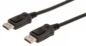 Adaptery i przejściówki - Digitus Kabel DisplayPort z zatrzaskami 1080p 60Hz FHD Typ DP/DP M/M czarny 3m AK-340103-030-S - miniaturka - grafika 1