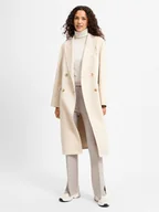 Płaszcze damskie - Tommy Hilfiger Płaszcz damski Kobiety Wełna beżowy jednolity, 36 - miniaturka - grafika 1