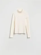 Moda i Uroda OUTLET - Reserved - Bawełniany golf - złamana biel - miniaturka - grafika 1