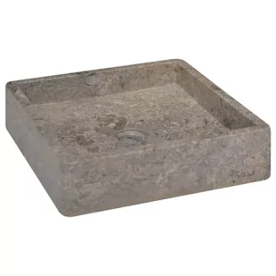 vidaXL Lumarko Umywalka, szara, 40x40x10 cm, marmurowa! 149182 - Umywalki - miniaturka - grafika 1