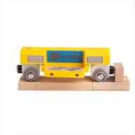 Zabawki interaktywne dla dzieci - Wagon Warsztat Bigjigs Rail - miniaturka - grafika 1