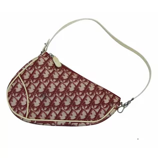 Torebki damskie - Dior Vintage, Pre-owned Saddle Bag Mini Red Canvas Czerwony, female, - grafika 1