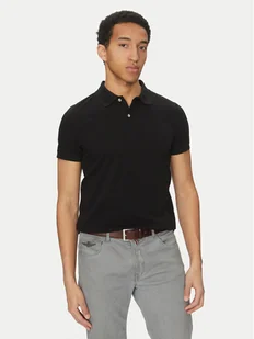 Geox Polo M5511B T3240 F9000 Czarny Regular Fit - Koszulki męskie - miniaturka - grafika 1