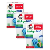 Suplementy diety - 3x Doppelherz® aktiv Ginkgo Duo, 3x60 kapsułek ZESTAW - miniaturka - grafika 1