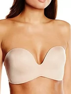 Biustonosze - Wonderbra Perfect Strapless Biustonosz Codzienny, Beżowy, 80C - miniaturka - grafika 1
