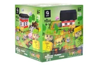 Klocki - Klocki Konstrukcyjne Block Steps Wesoła Farma + Gra Planszowa 3W1 - miniaturka - grafika 1