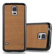 Etui i futerały do telefonów - Cadorabo cador Abo  TPU Ultra Slim Case na telefon Samsung Galaxy S5 etui silikonowe o wyglądzie drewna i stylu vintage  Cover ochronne etui osłona Bumper obudowa telefonu, Samsung Galaxy S5 DE-110184 - miniaturka - grafika 1