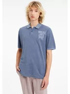 Koszulki męskie - TOMMY JEANS Koszulka polo w kolorze niebieskim - miniaturka - grafika 1