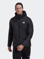 Odzież trekkingowa męska - adidas Kurtka przejściowa BSC 3-Stripes Hooded Insulated Jacket HG6276 Czarny Regular Fit - miniaturka - grafika 1