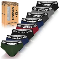 Majtki męskie - Umbro Slipy Majtki Męskie Bawełniane Zestaw BM206 8 sztuk Rozmiar XXL - miniaturka - grafika 1