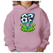 Bluzy dla dziewczynek - BLUZA DZIECIĘCA Z KAPTUREM 67 SIX SEVEN PIŁKA VIRAL 110-116 PREZENT - miniaturka - grafika 1