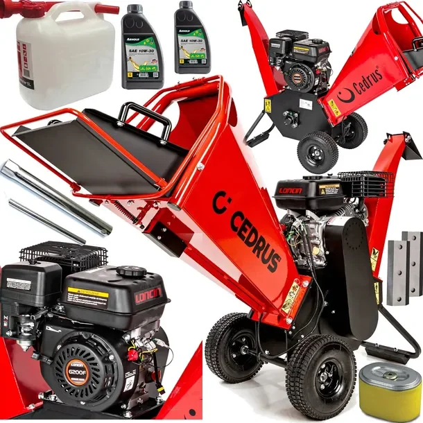MOCNY Rozdrabniacz do gałęzi spalinowy rębak Cedrus RB02 LONCIN 196CC