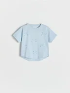 Bluzki dla niemowląt - Reserved - T-shirt z kokardkami - jasnoniebieski - miniaturka - grafika 1