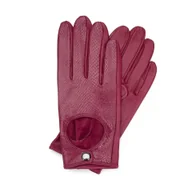 Rękawiczki - Damskie rękawiczki skórzane samochodowe klasyczne - miniaturka - grafika 1