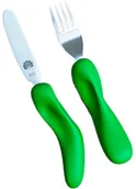 Sztućce dla dzieci - Nana's Manners, Sztućce kształtujące chwyt: Widelec, Nóż, Green - miniaturka - grafika 1
