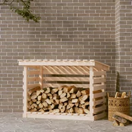 Akcesoria kominkowe - vidaXL Stojak na drewno opałowe, 108x73x79 cm, drewno sosnowe - miniaturka - grafika 1
