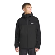 Kurtki i kamizelki sportowe męskie - Męska kurtka przeciwdeszczowa Jack Wolfskin WEILTAL 2L JKT M Phantom - L - miniaturka - grafika 1