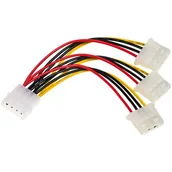 Kable komputerowe i do monitorów - Molex Kabel zasilający Akyga Kabel zasilający Akyga AK-CA-40 3x F-M PVC 0,15m AK-CA-40 - miniaturka - grafika 1