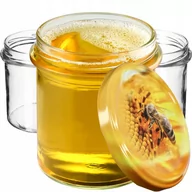 Pojemniki kuchenne - Szklane słoiki Avila 350ml 10 szt. 82mm + wieczka "Pszczoła" - miniaturka - grafika 1