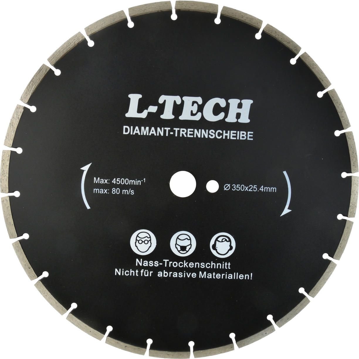 Geko tarcza diamentowa 350x8x25,4mm segmentowa L-TECH czarna G00228