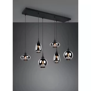 Trio Mela 313100532 lampa wisząca zwis 5x25W E14 czarna - Lampy sufitowe - miniaturka - grafika 1