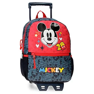 Disney Mickey Get Moving plecak szkolny z wózkiem, wielokolorowy, 25 x 32 x 12 cm, poliester, 9,6 l, kolorowy, plecak szkolny z wózkiem, kolorowy, Plecak szkolny na kółkach - Plecaki szkolne i tornistry - miniaturka - grafika 1