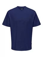 Koszulki męskie - ONLY & SONS Onsfred RLX SS Tee Noos T-shirt męski, Beacon Blue, M - miniaturka - grafika 1