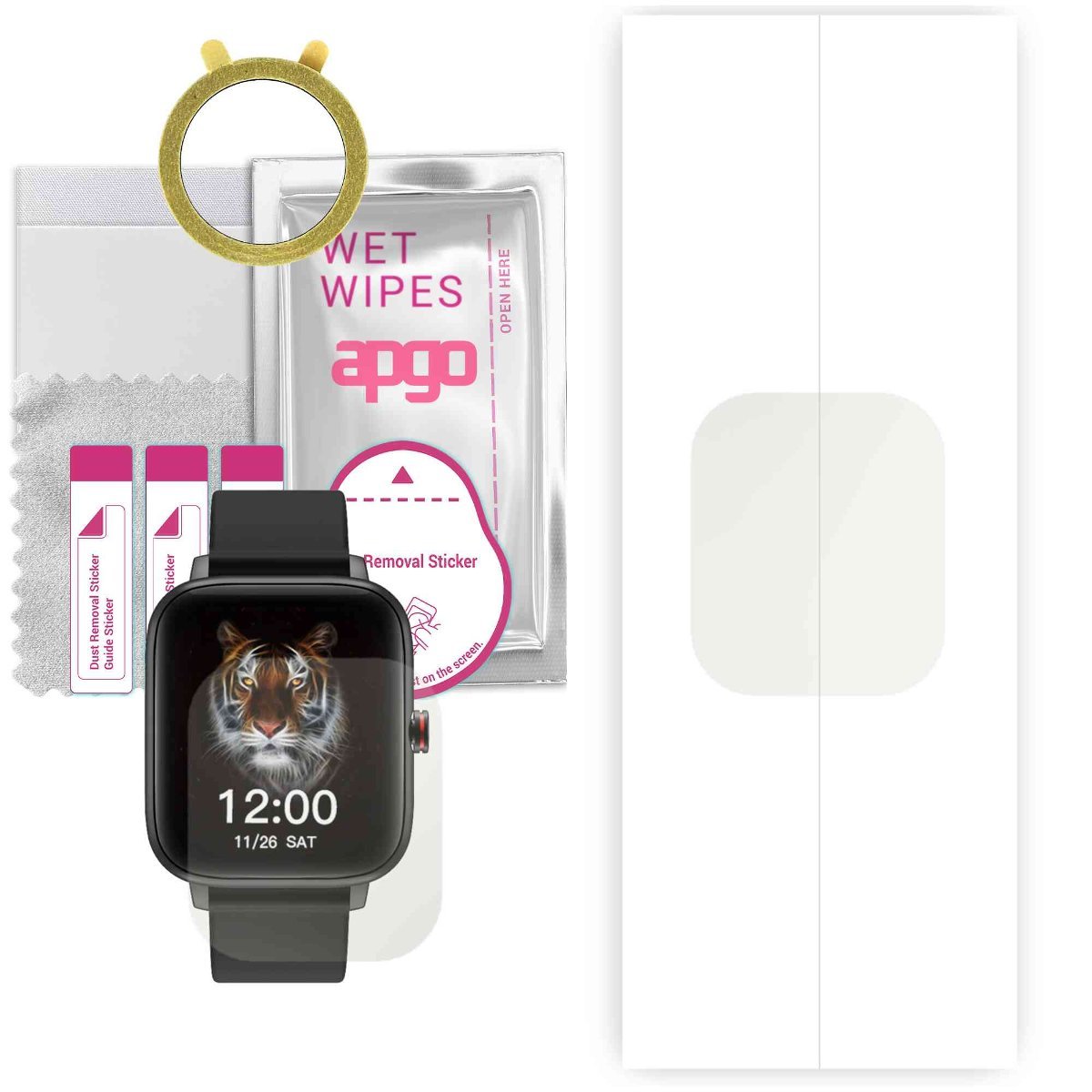 1x Folia hydrożelowa MATOWA do Colmi P8 Max - apgo Smartwatch Hydrogel MATTE Protection Ochrona na ekran smartwatcha