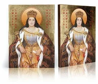 Ikony i obrazy sakralne - Ikona religijna Święta Jadwiga Królowa - miniaturka - grafika 1