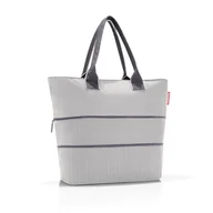 Torby i wózki na zakupy - Torba shopper e1, herringbone grey RRJ7074 - miniaturka - grafika 1