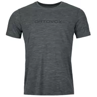 Koszulki sportowe męskie - Koszulka męska Ortovox 150 Cool Brand Ts M Rozmiar: M / Kolor: czarny/szary - miniaturka - grafika 1