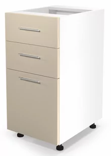 Szafka dolna z szufladami VENTO D3S-40/82 mechanizm Hettich front: beżowy - Szafki kuchenne - miniaturka - grafika 1