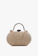 Torebki damskie - Złota Połyskująca Torebka Kopertówka z Brokatem Olizja - miniaturka - grafika 1