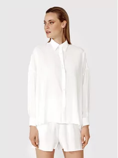 Koszule damskie - Simple Koszula KOD005 Biały Relaxed Fit - grafika 1