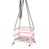 Place zabaw - Drewniana Huśtawka Dla Dzieci Kolorowa Pastelowa - miniaturka - grafika 1