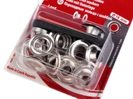 Prace ręczne dla dzieci - Oczka metalowe wew. 8 / zew. 18 (10szt) SREBRNE - miniaturka - grafika 1