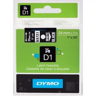 Dymo Oryginał taśma do drukarek etykiet D1 53718 | 24mm x 7m | biały czarny S0721010 - Taśmy do drukarek barwiące - miniaturka - grafika 4