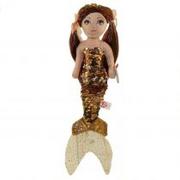 Maskotki i pluszaki - Ty INC inc Mermaids GINGER cekinowa brązowa syrenka 02104 - miniaturka - grafika 1